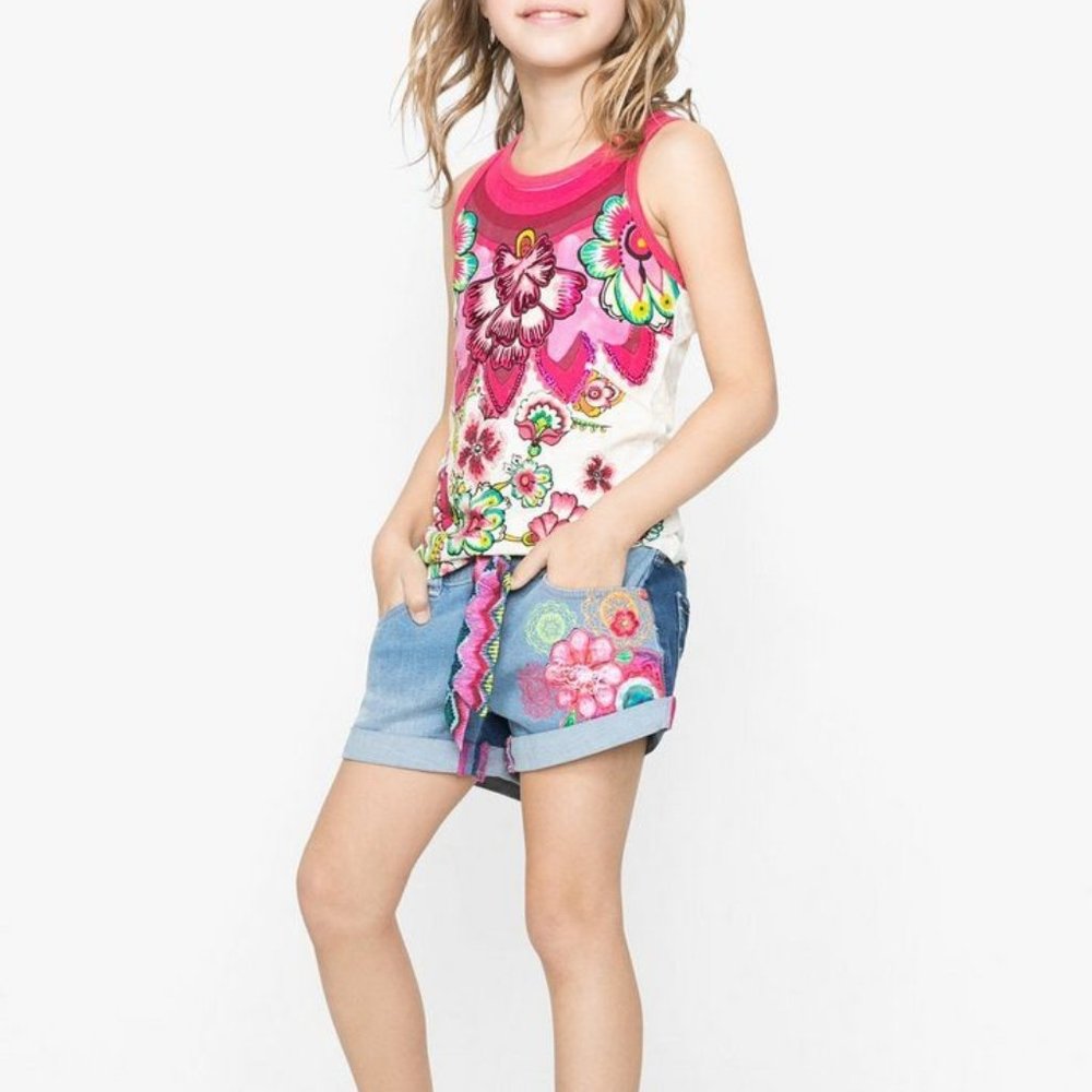 NWT Desigual Nuevohamp Girls Racerback Tank, sz 11/12